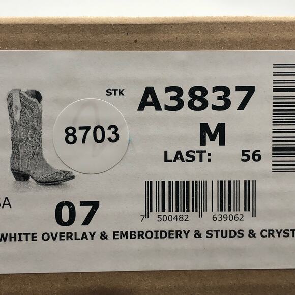 Corral Womens Overlay & Embroidered & Studs & Crystals Boots Size 7 M - Picture 13 of 14